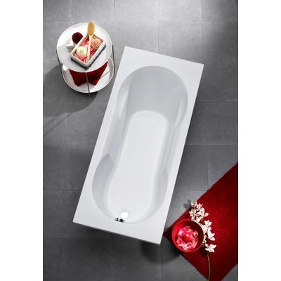 Badewanne OTTOFOND "Julia", weiß, B:75cm H:56,5cm L:170cm T:75cm, Sanitäracryl, Badewannen, mit Wannenträger und Ablaufg