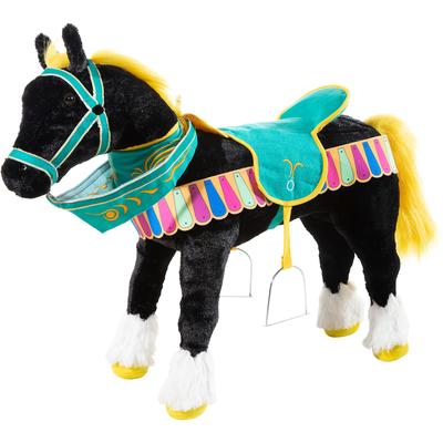 Stehtier HEUNEC "Karussellpferd schwarz mit Sound", bunt (schwarz, bunt), Stehtiere, KinderB:26cm H:63cm L:75cm, B:26cm H:63cm L:75cm