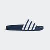 Badesandale ADIDAS ORIGINALS "ADILETTE", Gr. 43, blau (adiblu, weiß, adiblu), Synthetik, sportlich, Schuhe Badelatschen Pantolette Schlappen