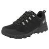 Wanderschuh JACK WOLFSKIN "REFUGIO TEXAPORE LOW M", Gr. 41, schwarz (schwarz, schwarz), Leder, sportlich, Schuhe, wasserdicht