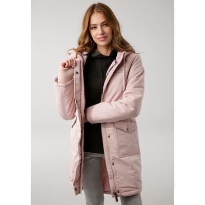 Langjacke KANGAROOS, Damen, Gr. 42, rosa, Web, Obermaterial: 100% Polyester. Futter: 100% Polyester. Wattierung: 100% Polyester, unifarben mit Farbeinsatz, kontrastfarbene Details, gepunktet, casual, figurumspielend Po-bedeckend, Langarm, Jacken,... Image