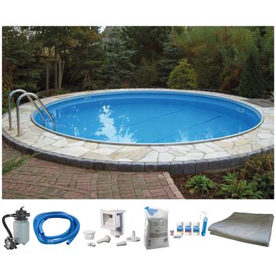Rundpool MY POOL BWT "PREMIUM inkl. umfangreichem Zubehör", weiß, H:120cm Ø:600cm, Schwimmbecken, Höhe 120 cm, in verschiedenen Größen erhältlich