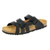 Pantolette LICO "Pantolette Bioline Gleam", Gr. 41, schwarz, Synthetik, Schuhe