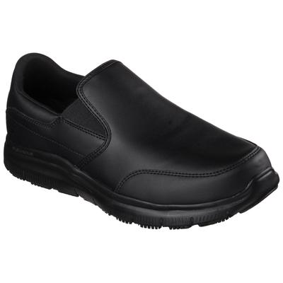 Berufsschuh SKECHERS "FLEX ADVANTAGE SR" Gr. 45, schwarz, 45, Leder, Schuhe, Slipper für Gastronomie, Pflege, Krankenhaus mit Stretcheinsatz Image