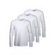 Langarmshirt MAN'S WORLD "neue Farbe ", Herren, Gr. 72/74 (5XL), weiß, Single Jersey, Obermaterial: 100% Baumwolle, unifarben, Basic, regular fit, Rundhals, Langarm normaler Saum, Shirts, Langarm, unifarben, aus Baumwolle, im 3er-Pack