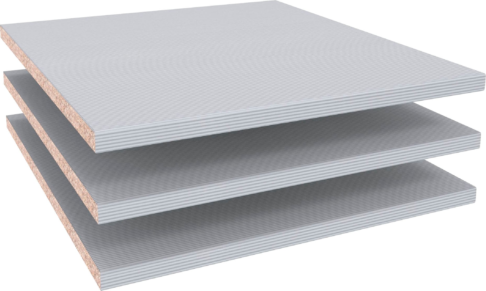 Einlegeboden MUSTERRING "Imola W", silber (streifendekor (silber)), B:80,1cm H:2,2cm T:51,5cm, Holzwerkstoff, Einlegeböden, Einlegeboden, 3-er Set, auf beliebiger Höhe einbaubar