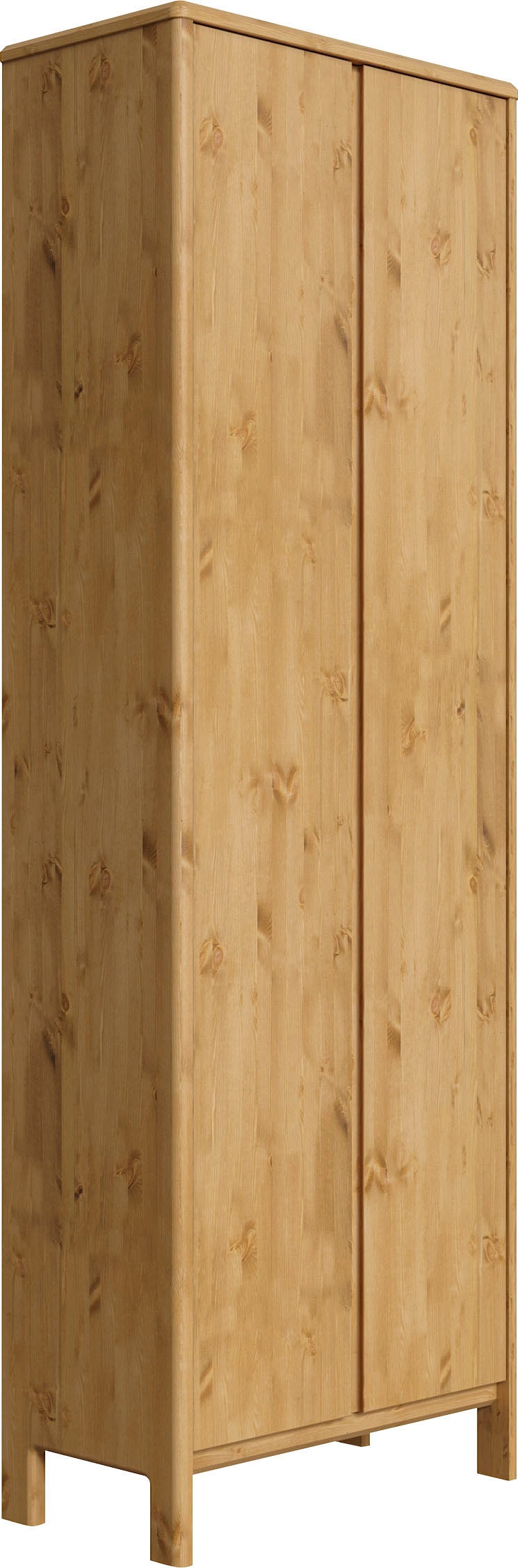 Garderobenschrank HOME AFFAIRE "Luven", beige (natur), B:65cm H:192cm T:34cm, Massivholz, Schränke, Garderobenschrank, FSC-zertifiziertes Massivholz, Höhe 192 cm