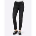 Bequeme Jeans RICK CARDONA BY HEINE Gr. 42, Normalgrößen, grau (dark grey, denim) Damen Jeans