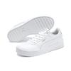 Sneaker PUMA "CARINA L", Gr. 37, weiß (puma weiß, puma weiß, puma silber), Leder, Leder, unifarben, sportlich, Schuhe, Topseller