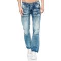 Bequeme Jeans RUSTY NEAL Gr. 34, Länge 32, blau (hellblau) Herren Jeans Straight-fit-Jeans Straight Fit