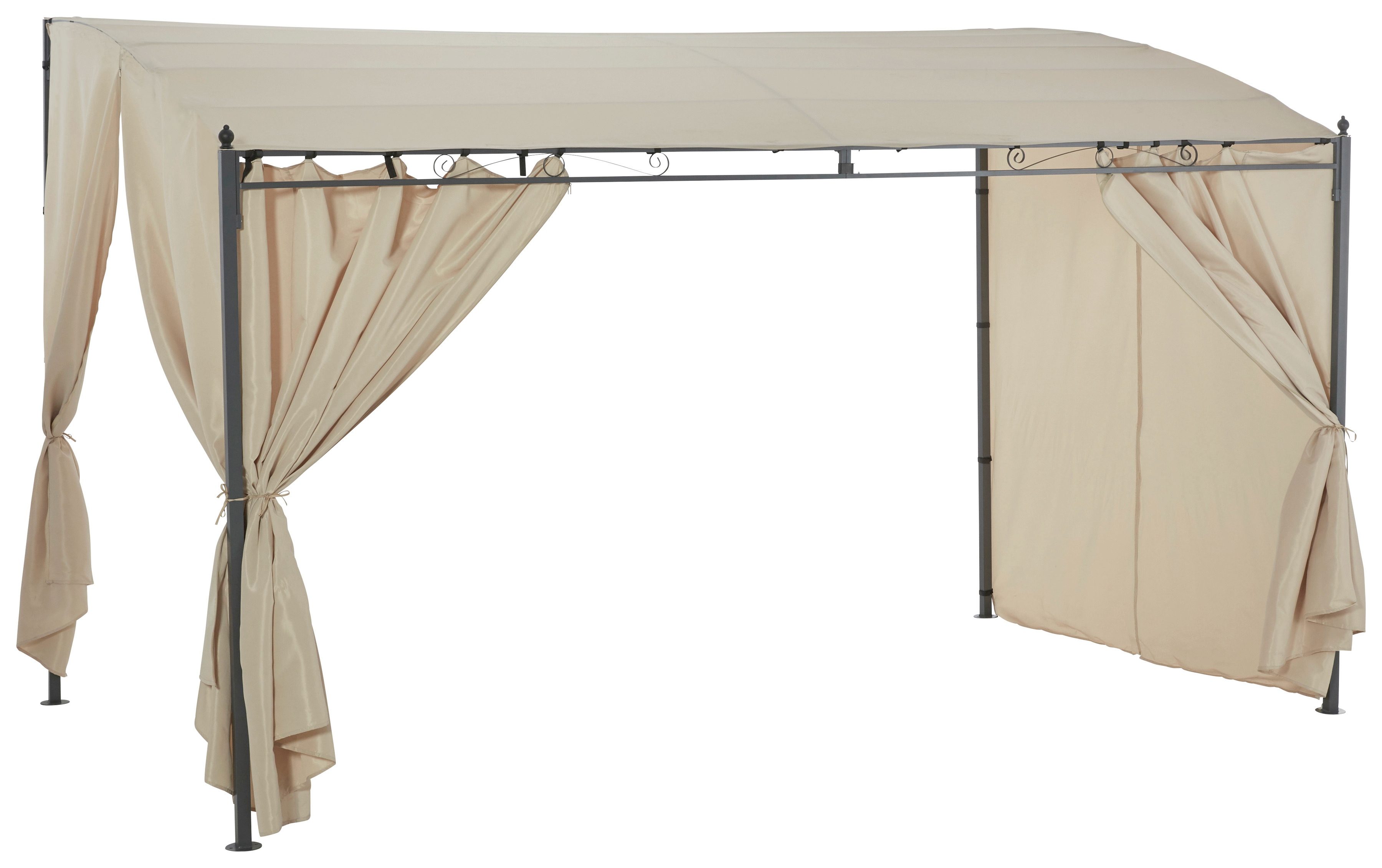 Anbaupavillon KONIFERA "Burano", beige (sandbeige), B/H/T: 400cm x 250cm, Pavillons, BxT : 300x250 cm oder 400x250 cm Image