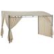 Anbaupavillon KONIFERA "Burano" Pavillons Gr. B/T: 400 cm x 250 cm, beige (sandbeige) Anbaupavillons