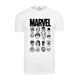 T-Shirt MERCHCODE "Herren Marvel Crew Tee" Gr. XL, weiß (white) Herren Shirts T-Shirts