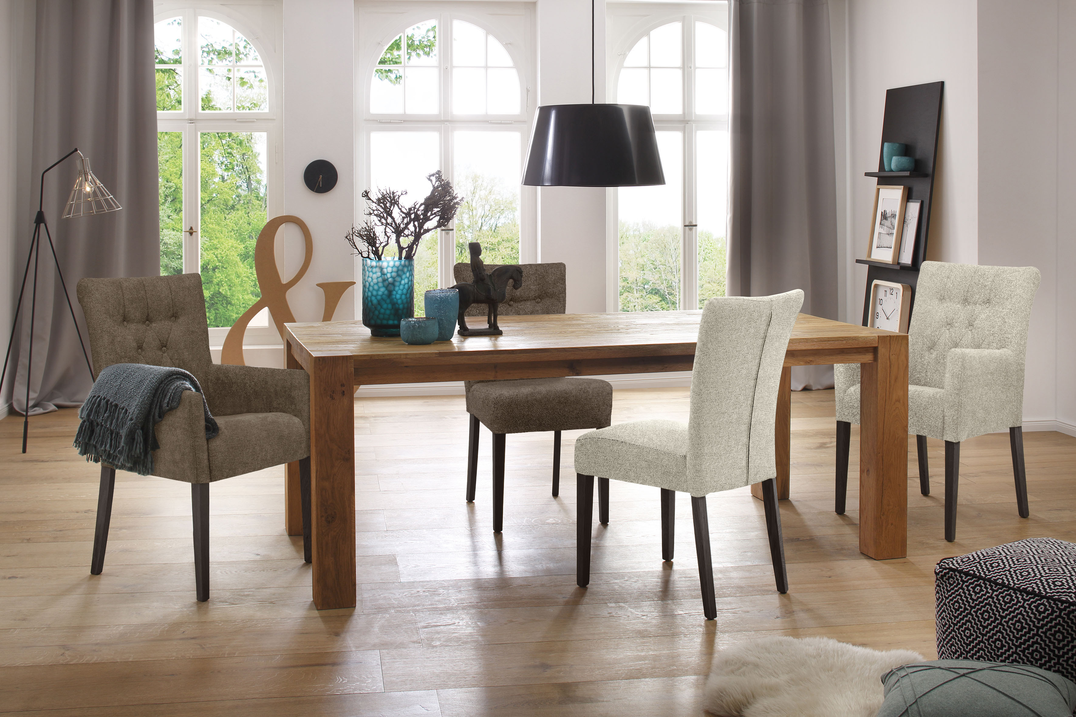 Esszimmerstuhl HOME AFFAIRE "Queen BESTSELLER", braun (braun, wenge), B:46cm H:93cm T:64cm, Polyester, Stühle, Polsterstuhl mit Knopfheftung, 2er, 4er oder 6er Set Image