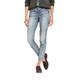 Röhrenjeans HEINE, Damen, Gr. 36, Normalgrößen, blau (bleached), 95% Baumwolle, 3% Polyester, 2% Elasthan, Miedereinsatz:15% Elasthan, 85% Polyamid, unifarben, lang, Jeans