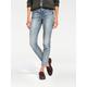 Röhrenjeans HEINE, Damen, Gr. 46, Normalgrößen, blau (bleached), 95% Baumwolle, 3% Polyester, 2% Elasthan, Miedereinsatz:15% Elasthan, 85% Polyamid, unifarben, lang, Jeans