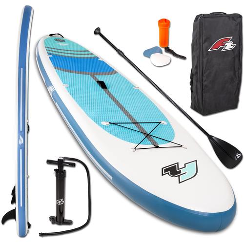 „Inflatable SUP-Board F2 „“F2 Cross““ Wassersportboards Gr. 10.5 (320cm*83cm*15cm) 320 cm, blau (blau, weiß) Stand Up Paddle Paddling“