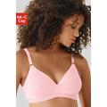 Bralette-BH PETITE FLEUR Gr. 80, Cup C, rosa (2 x weiß, 1 rosa) Damen BHs Triangel-BH Bügelloser-BH T-Shirt-BH BH-Set BH Bralettes