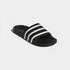 Badesandale ADIDAS ORIGINALS "ADILETTE", Gr. 38, schwarz-weiß (core schwarz, weiß, core schwarz), Synthetik, sportlich, Schuhe Badelatschen Pantolette Schlappen