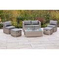 Gartenlounge-Set MERXX "Agira" Sitzmöbel-Sets Gr. B/H/T: 58 cm x 68 cm x 63 cm, Lounge Set Multifunktion, grau (grau, grau) Outdoor Möbel Multifunktions Lounge