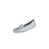 Slipper NATURAL FEET "Aurelia", Damen, Gr. 41, silber (silberfarben), Leder, casual, Schuhe, in tollem Design