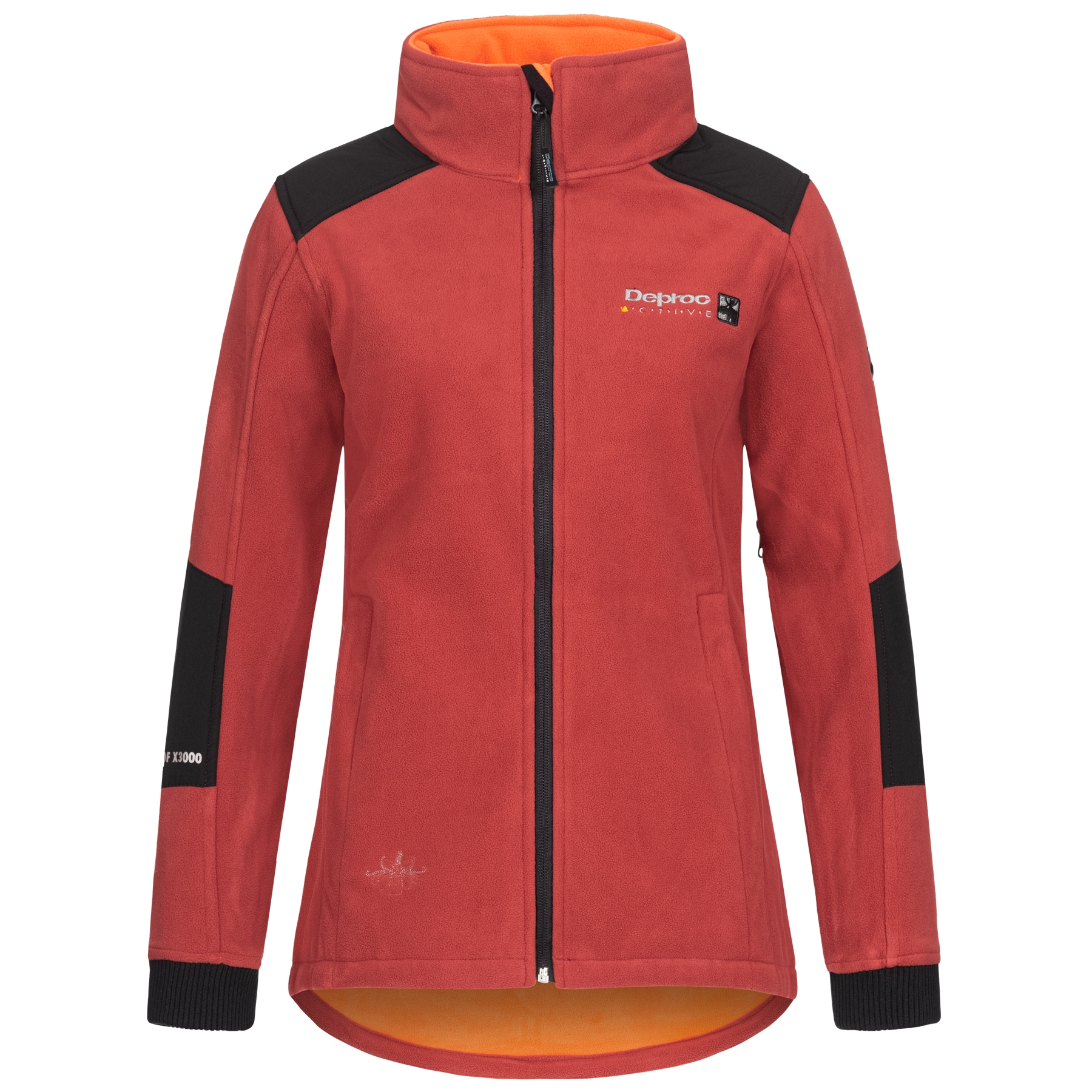 Outdoorjacke DEPROC ACTIVE "CANADA Women", Damen, Gr. 40 (M), rot, 96% Polyester; 4% Elastan, mit Daumenlöchern,mit Schneefang,mit verstellbarem Klettverschluss, Jacken Outdoorbekleidung Outdoorjacke Übergangsjacke, auch in Großen Größen erhältlich
