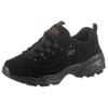 Sneaker SKECHERS "D'LITES PLAY ON", Damen, Gr. 38, schwarz, Nubuklederimitat, Textil, sportlich, Schuhe, Freizeitschuh, Halbschuh, Schnürschuh mit Air Cooled Memory Foam