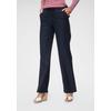 Leinenhose ANISTON CASUAL, Damen, Gr. 46, N-Gr, blau (marine), Web, Obermaterial: 55% Leinen, 45% Viskose, Leinenoptik, unifarben, Basic, figurumspielend lang, Hosen, mit Bindeband, Topseller