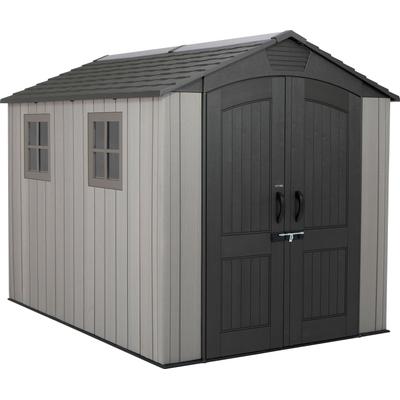 Gerätehaus LIFETIME "Luna", grau, HDPE (High Density Polyethylen), Gerätehäuser, Kunststoff