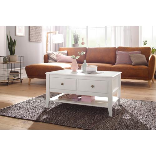 "Couchtisch HOME AFFAIRE ""Leonis"" Tische Gr. B/H/T: 89 cm x 46,6 cm x 60 cm, weiß Couchtisch Holz-Couchtische Couchtische eckig Tisch Breite"