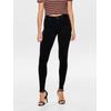 Skinny-fit-Jeans ONLY "ONLPOWER MID PH UP SK DNM REA3659 NOOS", Damen, Gr. L (40), Länge 30, schwarz, Denim/Jeans, Obermaterial: 92% Baumwolle, 6% Polyester, 2% Elasthan, casual, skinny fit, Jeans, mit Push-up-Effekt