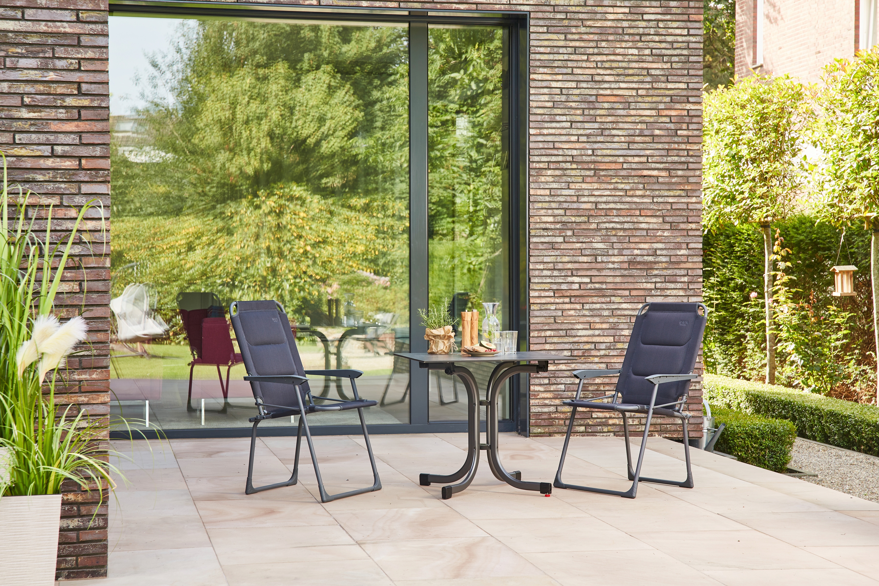 Garten-Essgruppe SIENA GARDEN "Premium", grau (anthrazit, anthrazit, anthrazit), Aluminium, Stahl, Sitzmöbel-Sets