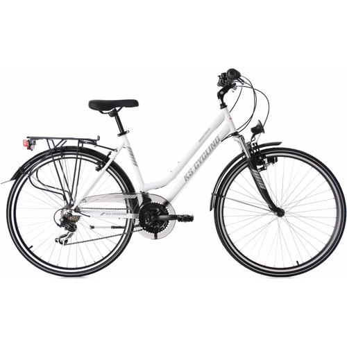 „Trekkingrad KS CYCLING „“Montreal““ Fahrräder Gr. 48 cm, 28 Zoll (71,12 cm), weiß Trekkingräder“