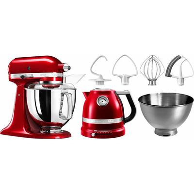 KITCHENAID Küchenmaschine "5KSM175PSECA LIEBESAPFEL-ROT", rot (liebesapfel, rot), B:22,1cm H:35cm T:35,8cm, Küchenmaschinen, Gratis Wasserkocher, 2. Schüssel, Flexirührer (Wert ca. 347,-UVP) Image