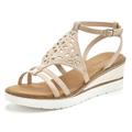 Sandalette LASCANA Gr. 39, beige Damen Schuhe Sandalette Strandschuhe Sandaletten