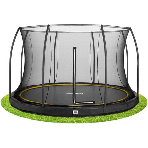 „Gartentrampolin SALTA „“Comfort Edition Ground““ Trampoline Gr. Ø 396 cm, schwarz (schwarz, schwarz) Kinder Trampoline Schutzrand“