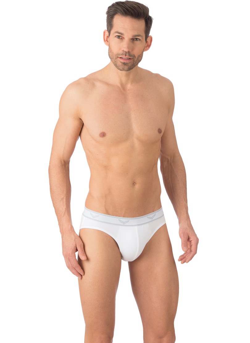 Slip TRIGEMA "TRIGEMA Sportslip im Doppelpack", Herren, Gr. 3XL, weiß, 95% Baumwolle, 5% Elastan, Unterhosen Image