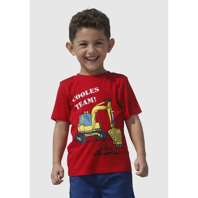 T-Shirt KIDSWORLD "COOLES TEAM" Gr. 116/122, rot Jungen Shirts T-Shirts