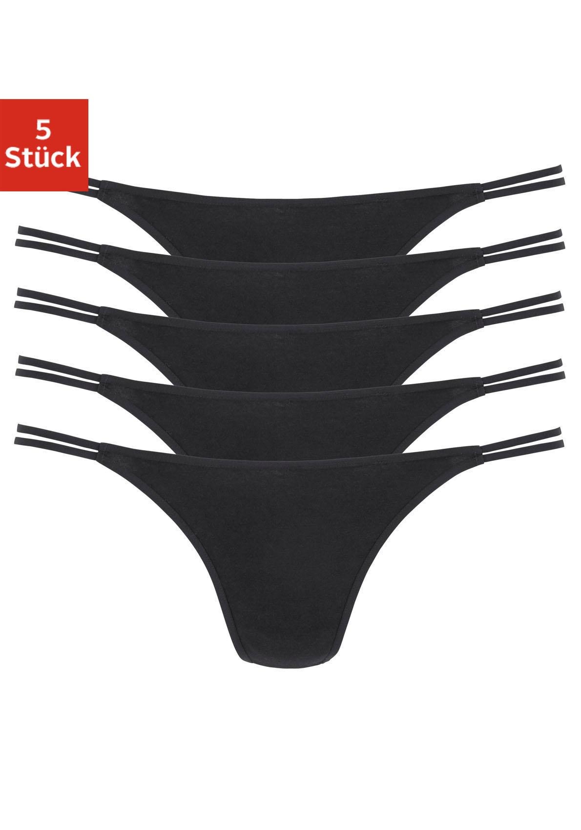 String VIVANCE, Damen, Gr. 44/46, schwarz, Obermaterial: 95% Baumwolle, 5% Elasthan, unifarben, körpernah, Unterhosen, aus elastischer Baumwolle Image