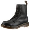 Schnürstiefel DR. MARTENS "1460 8 Eye Boot", Damen, Gr. 41, schwarz, Nappaleder, unifarben, modisch, Schuhe, Festival, Blockabsatz, Schnürboots mit gelber Rahmennaht