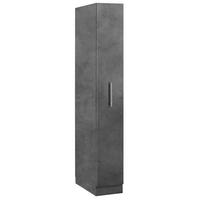 Apothekerschrank WIHO KÜCHEN "Cali", grau (front und korpus: betonfarben), B:30cm H:200cm T:57cm, Schränke, Auszug mit 4 Ablagefächern Image