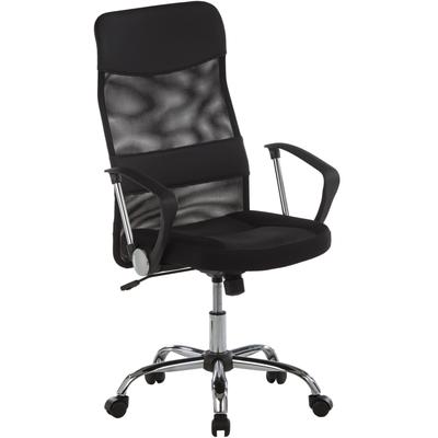 Bürostuhl DUO COLLECTION "Regensburg", schwarz, Stühle, mit verchromten Fußkreuz, Chefsessel Image