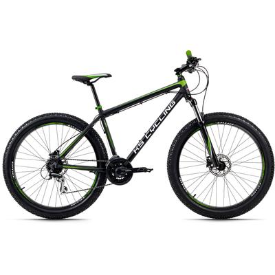Mountainbike KS CYCLING "Xceed" Gr. 46, schwarz (schwarz, schwarz), Fahrräder, 46cm, 27,5 + Zoll (69,85cm), für Herren, Kettenschaltung