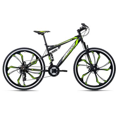 Mountainbike KS CYCLING "Scrawler" Gr. 51, schwarz (schwarz, schwarz), Fahrräder, 51cm, 27,5 Zoll (69,85cm), für Herren, Kettenschaltung