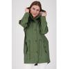 Regenjacke DEPROC ACTIVE "Friesennerz ankerglutliebe WOMEN", Damen, Gr. 36 (S), grün (dunkelgrün), Obermaterial: 100% Polyurethan; Futter: 100% Polyester, casual, figurumspielend, Langarm gerader Abschluss mit Druckknopf, Jacken, auch in Großen...