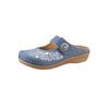 Clog FRANKEN-SCHUHE, Damen, Gr. 41, blau (jeansblau), Lederimitat, sportlich, Schuhe