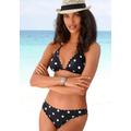 Triangel-Bikini-Top LASCANA "Jada" Gr. 34, Cup A/B, schwarz-weiß (schwarz, weiß) Damen Bikini-Oberteile Ocean Blue