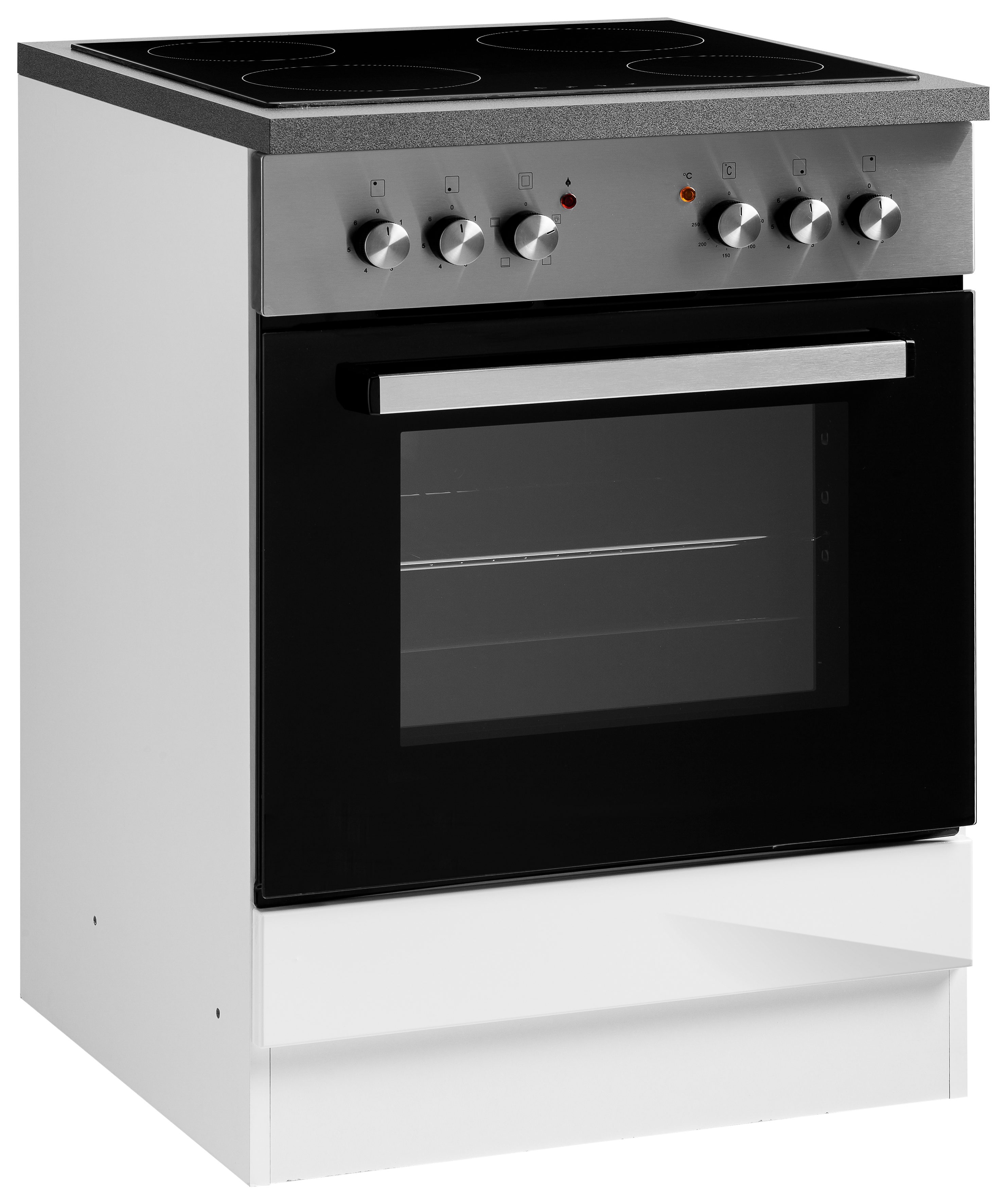 Herdumbauschrank KOCHSTATION "KS-Trient", weiß (weiß hochglanz), B:60cm H:85cm T:60cm, Schränke, Herdumbauschrank, 60 cm breit