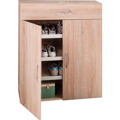 Schuhkommode WIMEX "Multiraumkonzept", braun (eiche sägerau, nachbildung), B:80cm H:98cm T:40cm, Spanplatte, Holzwerkstoff, Sideboards, Schubkästen auf Metallschienen Image
