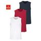 Muscleshirt H.I.S Gr. 5/M, bunt (weiß, rot, marine) Herren Shirts Ärmellose